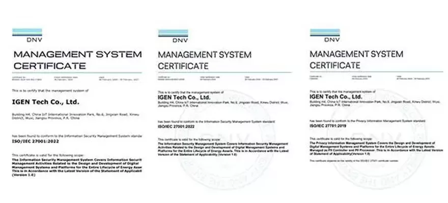 IGEN Tech erfolgreich bestanden ISO 27001/27701 Internat ional Dual Certificat ion Audit