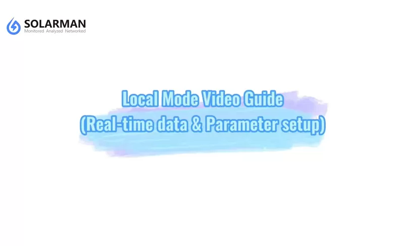 Video leitfaden für Smart SetAPP & SOLARMAN Smart & SOLARMAN Business APPs im lokalen Modus